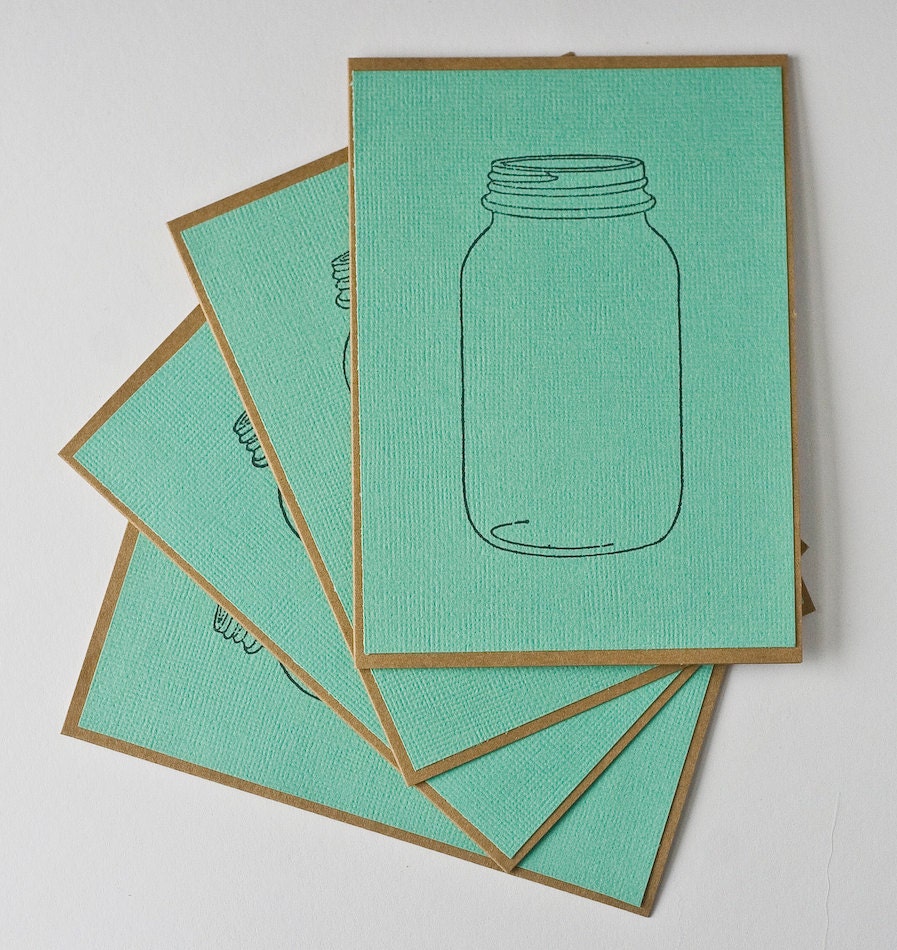 Stationery Cards with Mason Jars