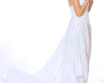 silk chiffon wedding gown "frozen tree" made to order