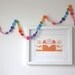 Felt Garland - Rainbow Garland - Wedding Garland Bunting - Circle Garland - 5 Feet