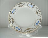 Nippon Bluebird Salad Plate - RARE China - Green Wreath Mark 1911 - Antique China Replacement - Victorian China