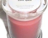LOVE SPELL 12 oz. candle, container jar candle - clearance, 50% off
