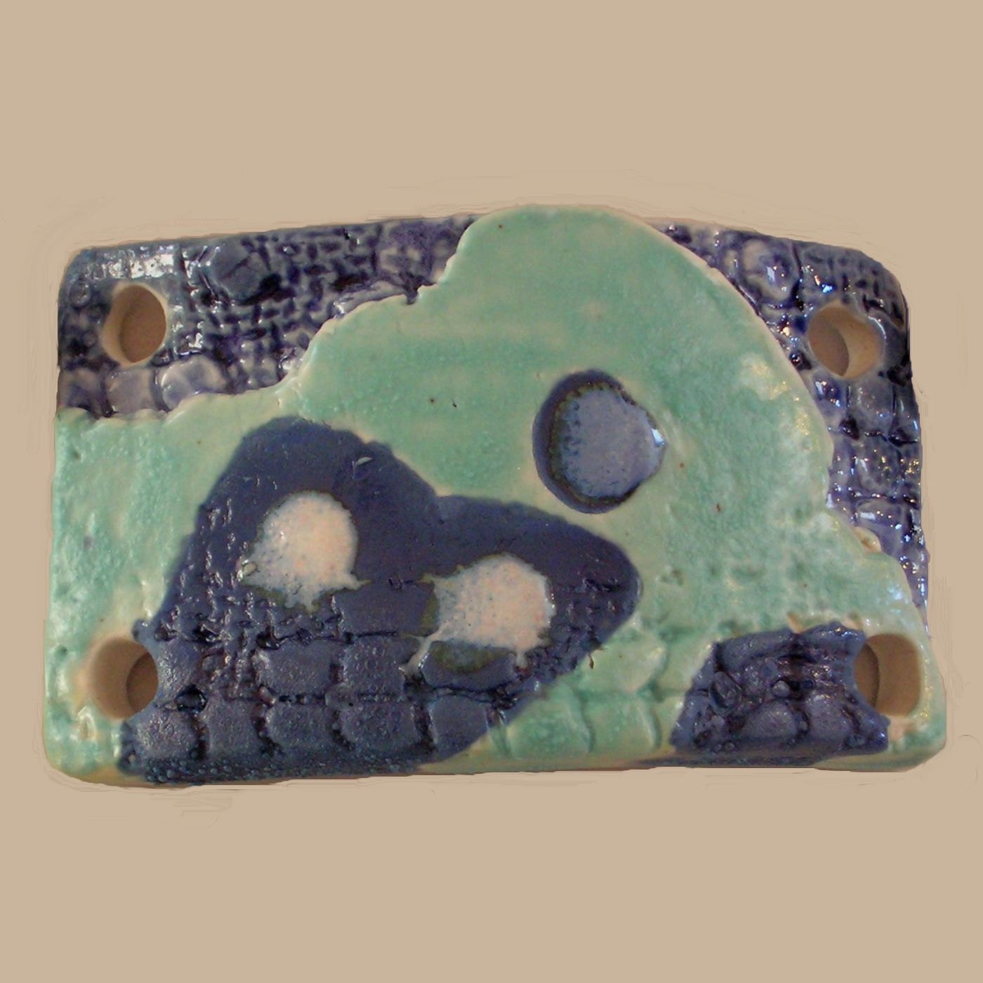 Large Cuff Bead, Handbuilt Porcelain, Handmade Beads