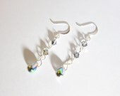 Swarovski Crystal Vitrail Iris Teardrop Dangle Earrings