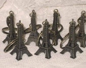 Eiffel Tower Key Chain Embellishment from Paris France Authentic Champs Elysees Metal Eiffel Tower ECS