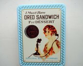 Vintage Oreo Cookie Metal Tin 1986