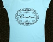 Creative - Women's Short Sleeve Scoop Neck Cotton T-Shirt Contoured Fit