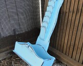 Key Holder Mail Bill Organizer for kitchen office in distressed Aqua wooden shabby cottage chic rustic