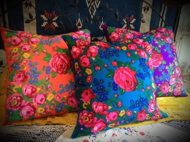 Bright Floral Square Pillowcases