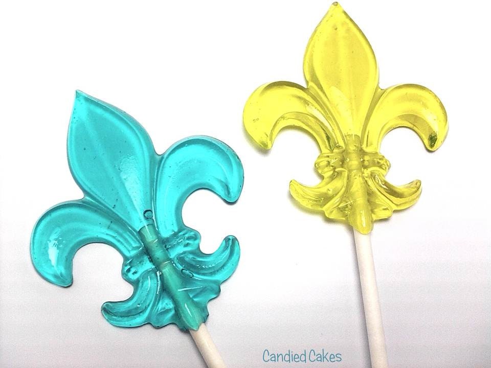 Buy 12 Get 12 Free -  FLEUR De LIS Lollipops - Any Color and Flavor