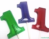 Buy 12 Get 12 Free - LARGE  NUMBER LOLLIPOPS -  Hard Candy Party Favors