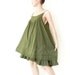 Summer Layered Cotton Dress in Dark Green