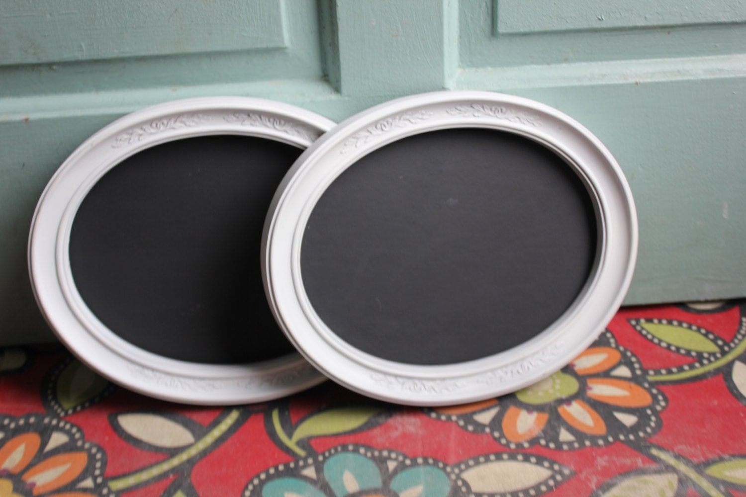 Two Oval Chalkboards- Great for wedding