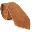 Faux Burlap Skinny Tie