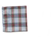 Light Blue & Red Plaid Pocket Square