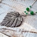 Silver Leaf Necklace - Botanical Natural Leaf handmade of Silver - Emerald Green Onyx Necklace - Woodland Forest Green - Elvish Fairy Pagan