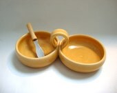 Sunny Yellow Sauce Dish in stock ready to ship