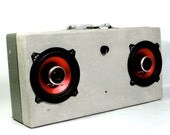 Little Gray Vintage Suitcase Stereo Music Machine with Bluetooth