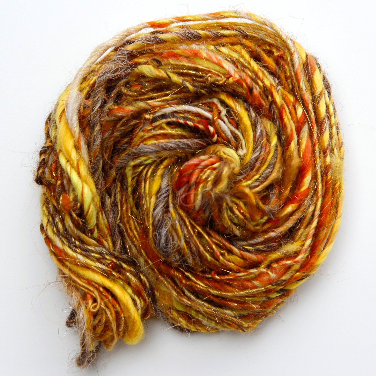 38 Yards Handspun Aran Weight Single Ply Yarn - 2.5 Ounces / 70 Grams - Free Shipping in the US