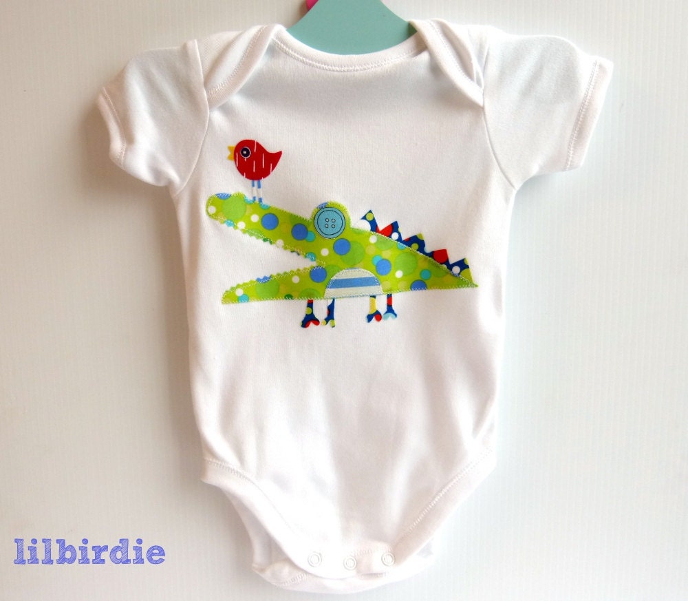 Rockin Croc Baby Onesie Baby Bodysuit Crocodile Design