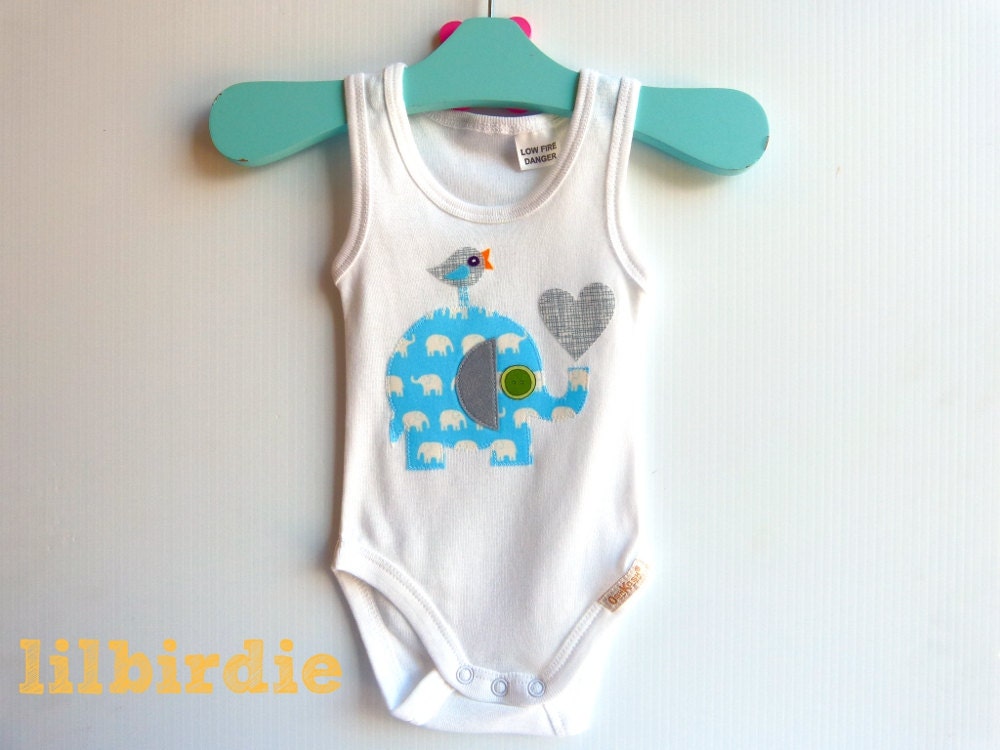 Baby Boys Elephant Onesie Baby Bodysuit
