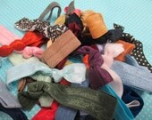 elastic hair tie grab bag 30 hair ties solids glitter and tie dyes