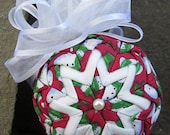 Quilted Ornament - 2" - Snowmen Fabric