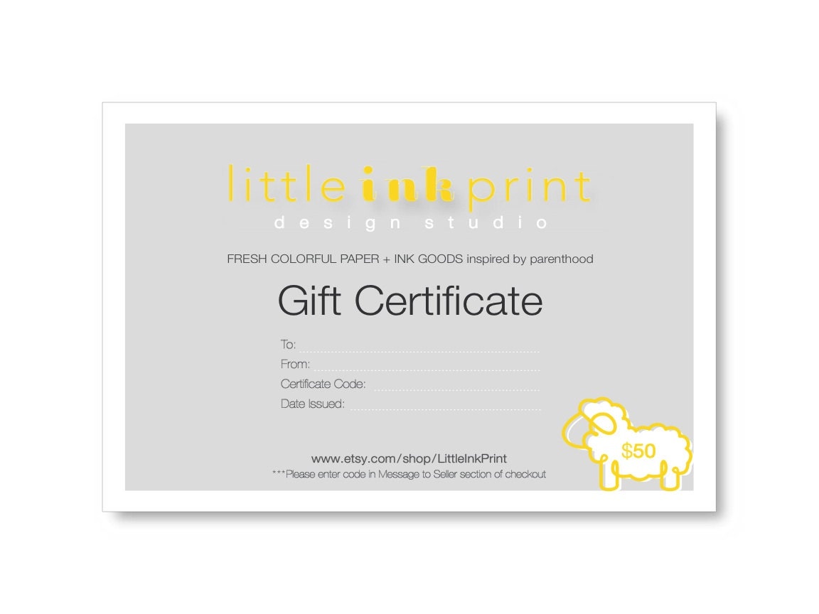 Printable Gift Certificate