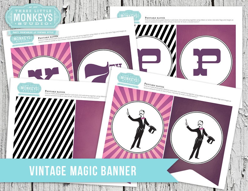 Vintage Magic Personalized Banner Il_170x135