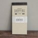 notepad SHOPPING list - olive green- letterpress printed SHO7001G