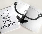 Slender Man Greeting Card, I Love You This Much, Funny Card, Blank Greeting Card, Valentine's Day Card
