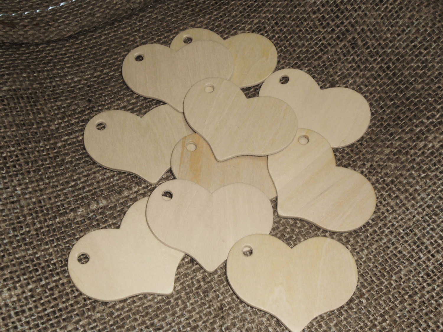 30 Wooden Heart Charms / Wooden Craft Hearts / Wooden Hearts / DIY Wedding Supplies