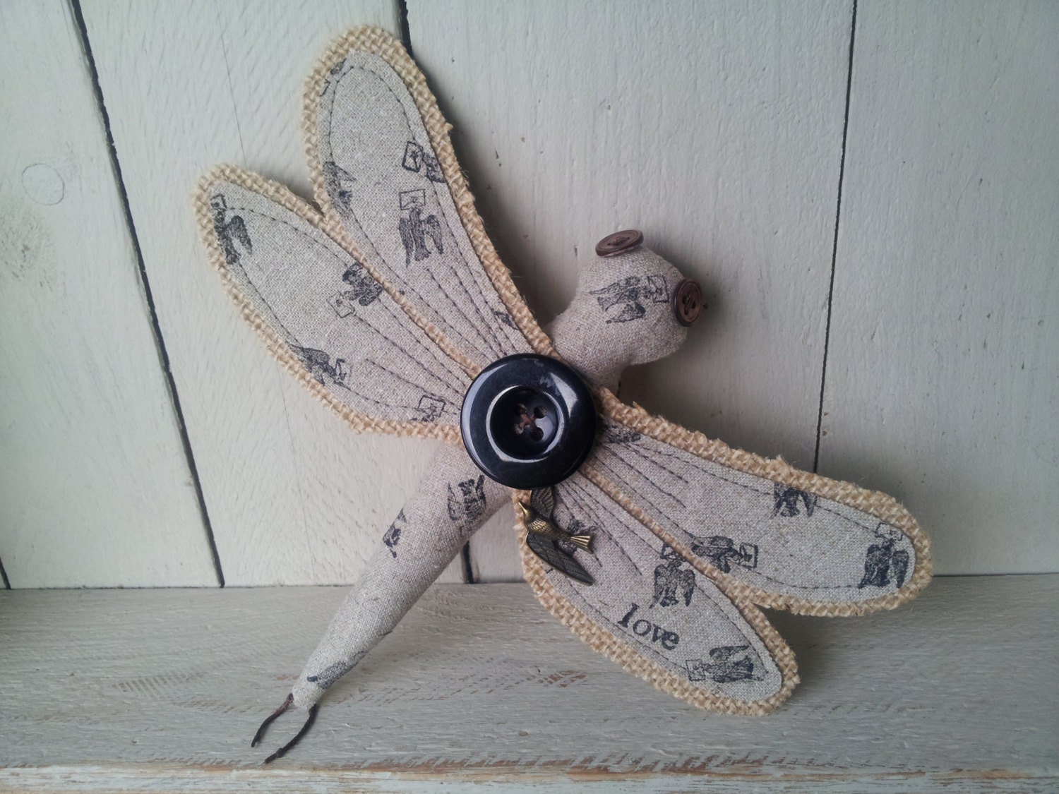 Fabric Dragonfly decor. 'The Messenger'