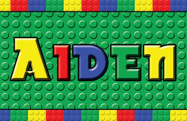 Lego Themed Personalized Placemats - Party Favors