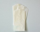 25 medium WHITE glassine gift or favor bags - 3 x 5.5 inches