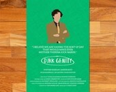Dirk Gently alternative television poster - 12" x 18" Dirk edition (Made to order)