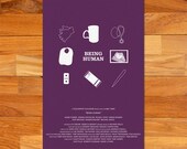 Being Human alternative television poster - 12" x 18" Icons edition (Made to order)