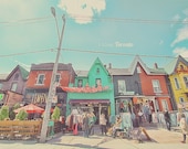 Houses and Shops in Kensington Market Toronto Ontario Canada Photo Art Print Street Market Traffic Urban Hipster Hippe Love - 8 x 12
