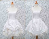 White Rag Doll Dress Wedding Bridesmaid Sweetheart Neckline OOAK Eco Friendly
