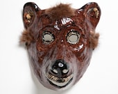 Paper mache bear mask