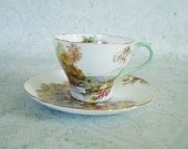 Shelley English China Teacup Set - Vintage Shelley Tea Cups and Saucers