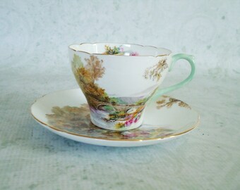 Shelley English China Teacup Set - Vintage Shelley Tea Cups and Saucers