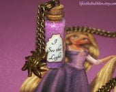 Tangled (Rapunzel), I See The Light Magic Necklace with a Sun Charm Bronze, Disney Inspired, by Life is the Bubbles