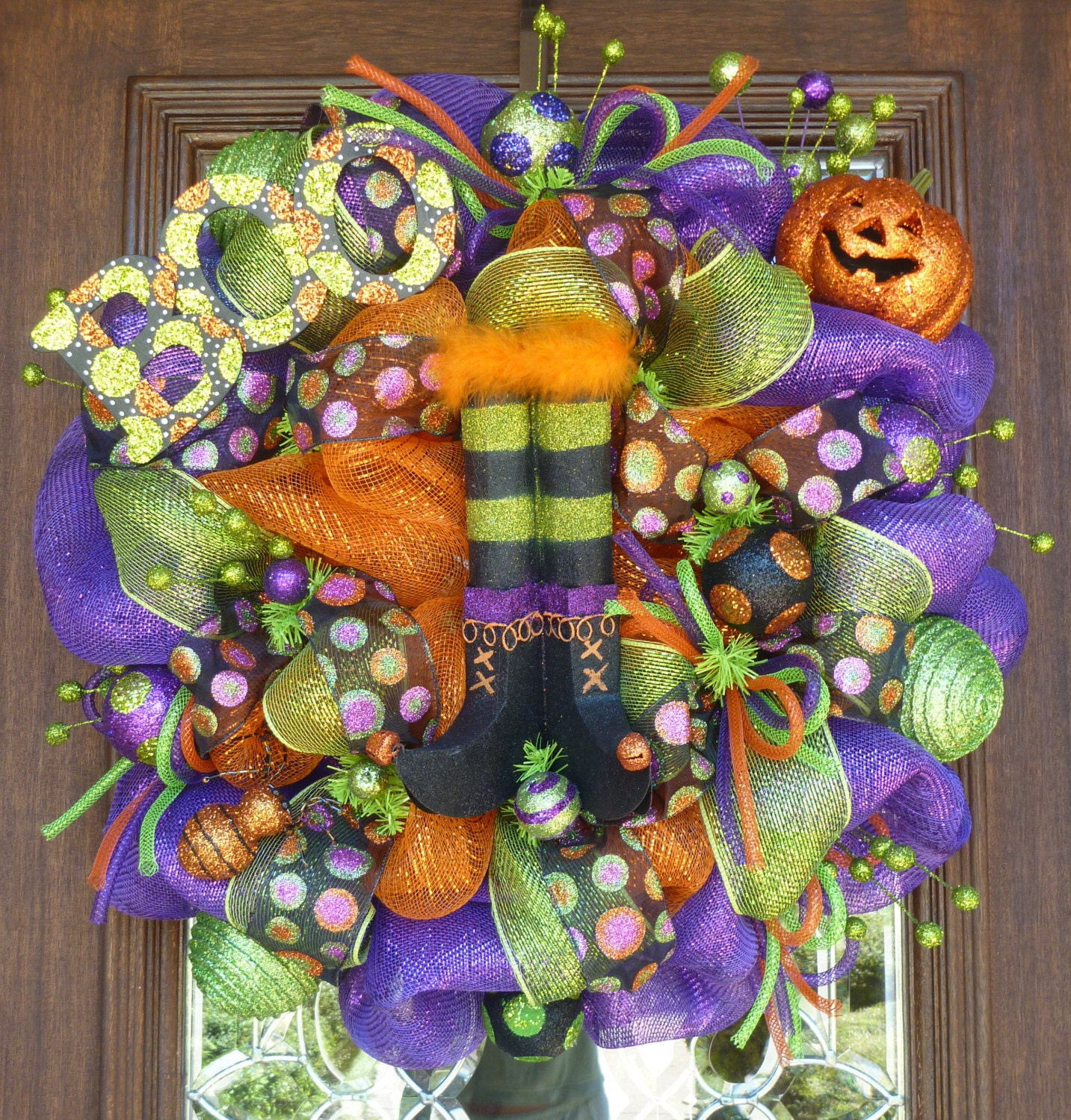 Deco Mesh HALLOOWEEN WITCH'S BOOTS