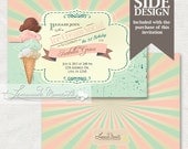 Ice Cream Social Invitation / Soda Shop Printable Invite