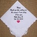 Personalized Wedding Bridal Handkerchiefs from the Bride to the Mother of the Bride
