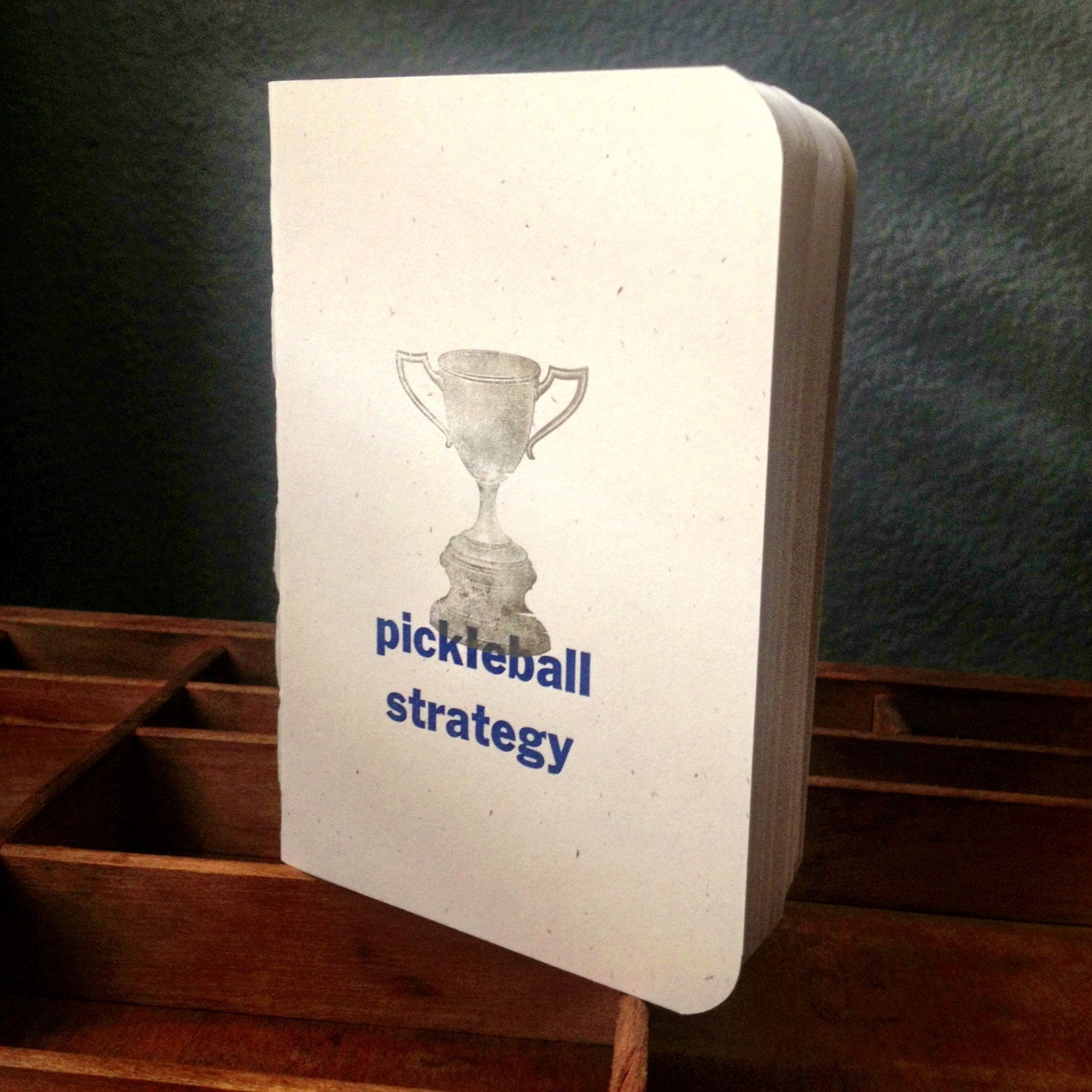 Pickleball strategy letterpress notebook