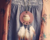 sea song.  an ocean inspired bohemian dreamcatcher necklace.