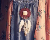 sea song.  an ocean inspired bohemian dreamcatcher necklace.
