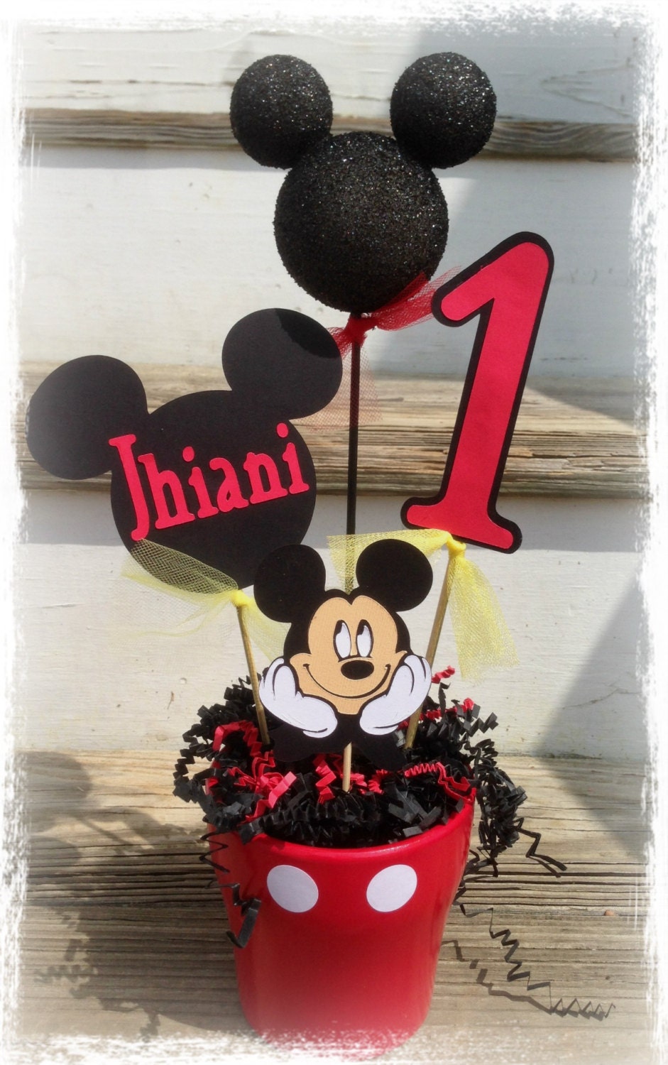 Mickey Mouse personalized party piece
