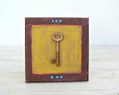 Vintage Key Wall Art, 3D Original, Rustic Vintage style Key block, Home decor, Antique Skeleton Key, Housewarming gift